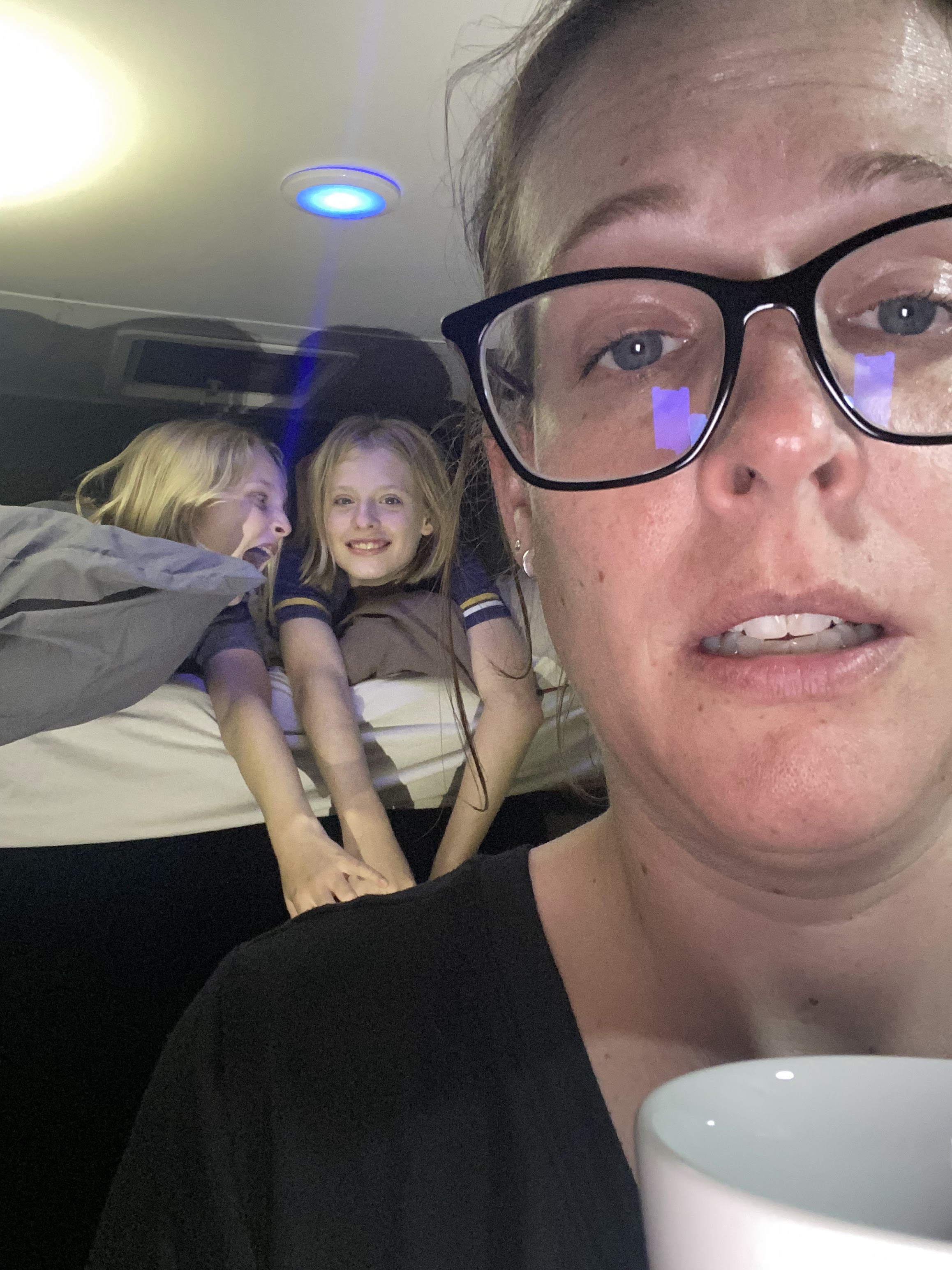 The author with her two lovely children that she worships and adores and would do anything for.